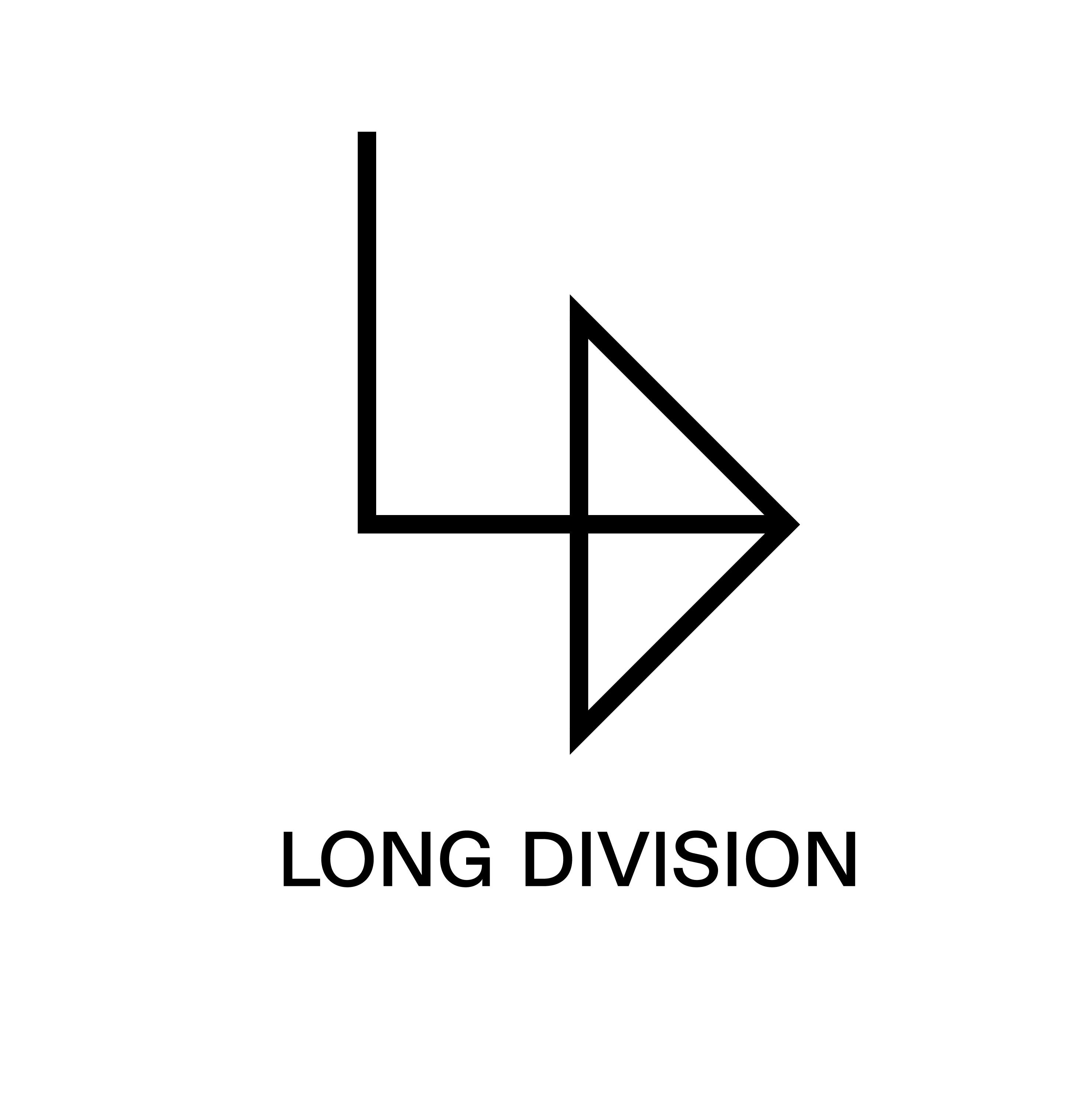 Long Division — an L combined with a right-pointing arrow above the wordmark